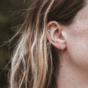 teeny hoops - silver
