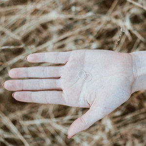 teeny hoops - silver